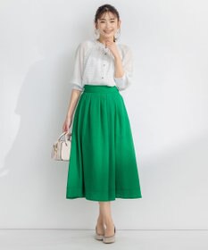 組曲 【洗える・イージーケア】カラーボイル フレアスカート