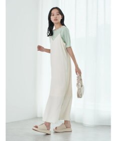 earth music&ecology ＳＥＴ２点配色キャミワンピース＋メローインナー