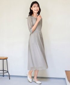 Tiaclasse 【洗える】シフォンワンピース