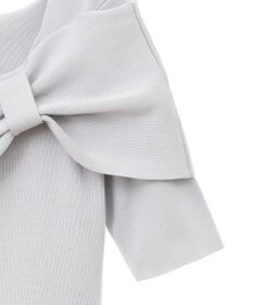 earth music&ecology リボン半袖ニットプルオーバー