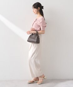 earth music&ecology リボン半袖ニットプルオーバー