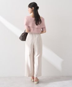 earth music&ecology リボン半袖ニットプルオーバー