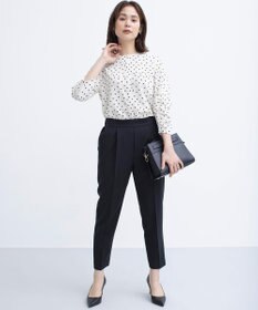 組曲 【美シルエット・ストレッチ・シワになりにくい】オシャクロス テーパードパンツ