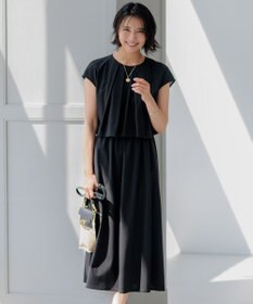 23区 【洗える】ドライコットンジャージー レイヤードワンピース