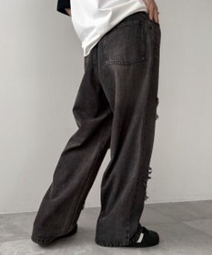 WEGO スターモチーフオーバーダイバギーパンツ