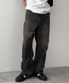 WEGO スターモチーフオーバーダイバギーパンツ