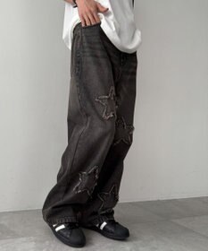 WEGO スターモチーフオーバーダイバギーパンツ