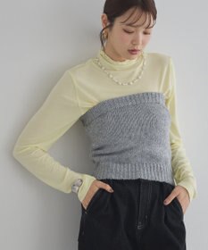 earth music&ecology 【吸湿発熱】あったかフェミニンインナー(シアーハイネック)