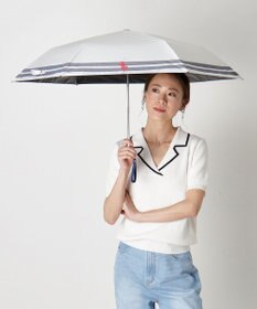 MOONBAT POLO RALPH LAUREN（ポロ ラルフローレン） 晴雨兼用日傘 ボーダー 遮光率100% 遮熱 UV 晴雨兼用