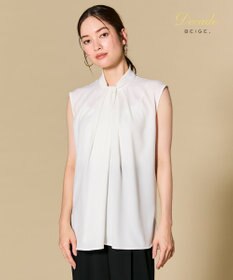 BEIGE， ANITA / ノースリーブタックブラウス