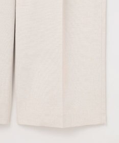 23区 【セットアップ対応/洗える】コットンリネン オックスストレッチ ワイド パンツ