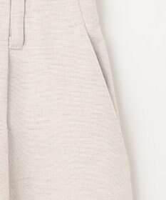 23区 【セットアップ対応/洗える】コットンリネン オックスストレッチ ワイド パンツ