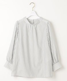 ANY SIS S 【洗える】フェイクパールストライプ ブラウス