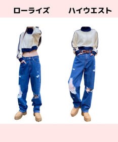 WEGO ヘビークラッシュローライズパンツ