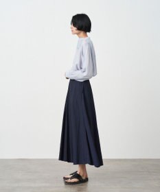 ATON COTTON SILK LAWN | オーバーサイズバンドカラーシャツ