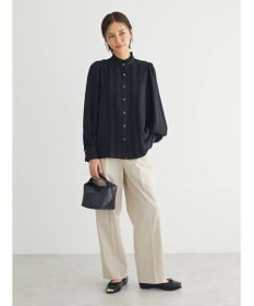 Green Parks ・ＥＬＥＮＣＡＲＥ　ＤＵＥ　ピンタックスタンドブラウス