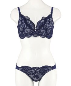 San-ai Resort（三愛水着楽園） 【WEB限定】【northerly bra 楽ちんフィットシリーズU字】 フリルレースブラショーツセット B～Fカップ 【northerly】