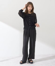 earth music&ecology 【予約】接触冷感シアークルーニットカーディガン