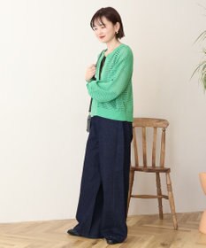 AMERICAN HOLIC 【先行予約】ジップアップメッシュニットカーディガン【WEB限定カラー有り】