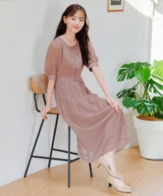 Tiaclasse 【洗える】シフォンワンピース