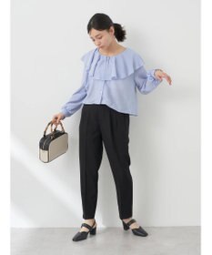 earth music&ecology ラッフルショートブラウス