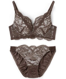 San-ai Resort（三愛水着楽園） 【WEB限定】【northerly bra 楽ちんフィットシリーズU字】 フリルレースブラショーツセット B～Fカップ 【northerly】