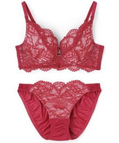 San-ai Resort（三愛水着楽園） 【WEB限定】【northerly bra 楽ちんフィットシリーズU字】 フリルレースブラショーツセット B～Fカップ 【northerly】