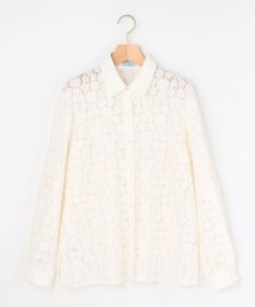 組曲 【先行予約・WEB限定】フラワーラッセルレースシャツライク ブラウス