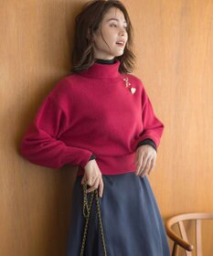 組曲 【2WAY・WEB限定】ウールカシミヤミックス ハイネックニット