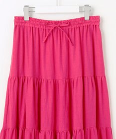 23区 L 【SLOW/一部店舗限定】ブライトリネン  ティアード スカート