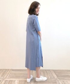 自由区 【洗える】リラックスジャージー クルーネックワンピース