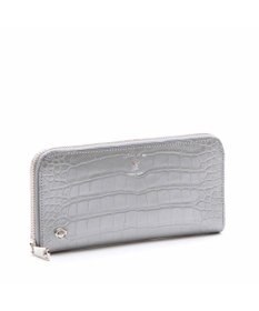 A.D.M.J. 牛革クロコ型押し ラウンドファスナーウォレット
