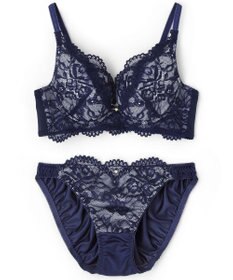 San-ai Resort（三愛水着楽園） 【WEB限定】【northerly bra 楽ちんフィットシリーズU字】 フリルレースブラショーツセット B～Fカップ 【northerly】