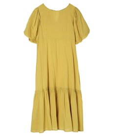 earth music&ecology コットンボイルパフスリーブワンピース