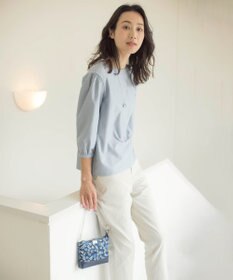 J.PRESS LADIES L 【洗える・撥水】中空タスランチノ テーパード パンツ