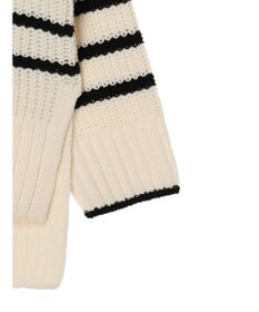 Green Parks ｍｏｋｏモール畦ニット前後差プルオーバー