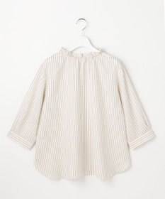 ANY SIS L 【2WAY】スムージーポリエステル フリルネック ブラウス