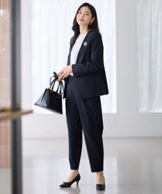 ANY L イージーケアライトストレッチノーカラージャケット