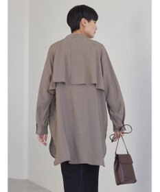 AMERICAN HOLIC バンドカラーフリルシャツチュニック