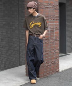 WEGO 【機能T/ユニセックス着用ITEM/MLサイズ展開】接触冷感グラフィックヘンリーBIG　T（SS）