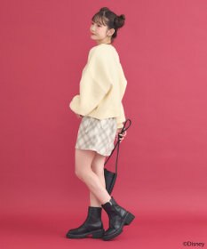 earth music&ecology Disney/ミッキーコード刺繍ニットプルオーバー