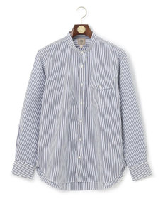 J.PRESS MEN ポプリンマルチストライプ バンドカラーシャツ