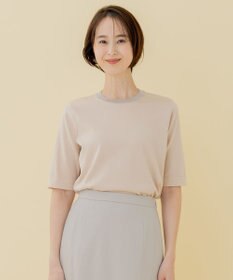 自由区 【XSサイズ～/洗える/セット着用可】シャインハイゲージ プルオーバーニット