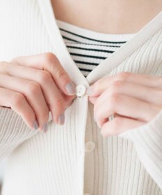 WEGO カラーリブショートカーデ