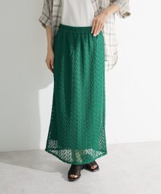 Green Parks ニットレースＩラインスカート