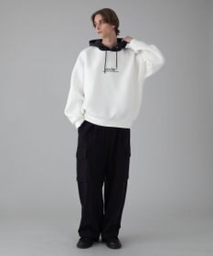 WEGO 【ユニセックス着用ITEM/MLサイズ展開】ワンポイントバイカラープルパーカー