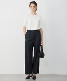 ICB ドライリネンストレッチ ワイドストレートパンツ