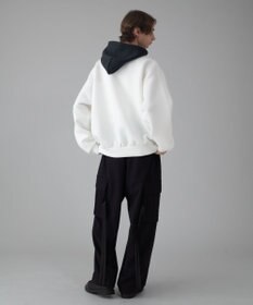 WEGO 【ユニセックス着用ITEM/MLサイズ展開】ワンポイントバイカラープルパーカー