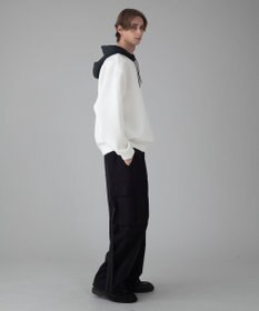 WEGO 【ユニセックス着用ITEM/MLサイズ展開】ワンポイントバイカラープルパーカー