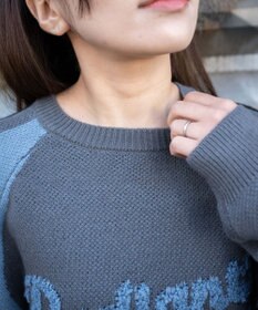 WEGO サガラロゴ配色BIGニットプルオーバー